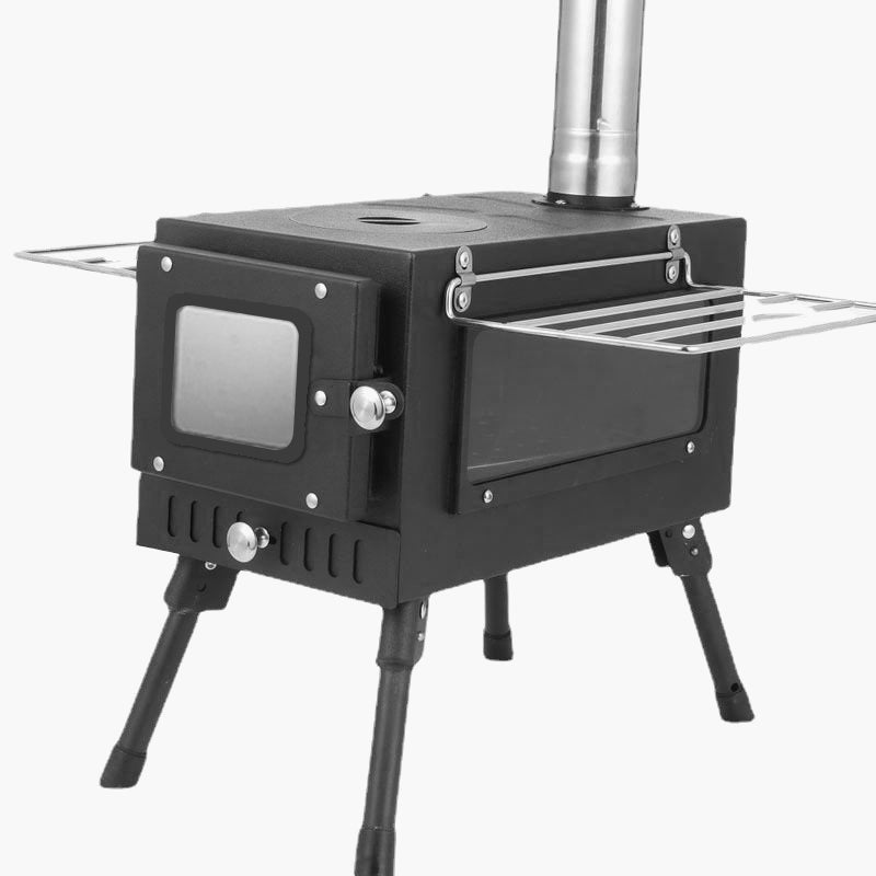 Poêle De Sauna à Bois Pliable Avec Fenêtre - Pour Camping Tente Picnic - Neuf