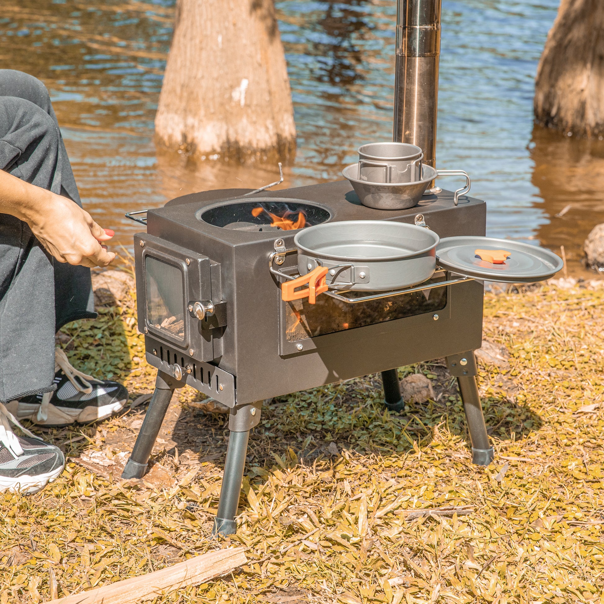 Réchaud Pliable Barbecue Gaomon Poêle à Bois Portable - Chauffage Et Cuisine Camping Four A Bois Réchaud Pliable Barbecue Gaomon Poêle à Bois Portable - Chauffage Et Cuisine Camping Four A Bois